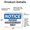 Signmission Patient Nourishment Only, 14 in W x Rectangle, Vinyl Decal OS-2PACK-NS-D-1014-L-17146 - alternate 3